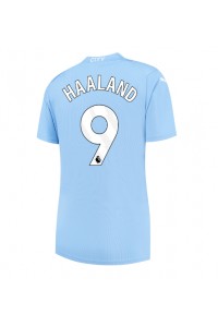 Fotbalové Dres Manchester City Erling Haaland #9 Dámské Domácí Oblečení 2023-24 Krátký Rukáv